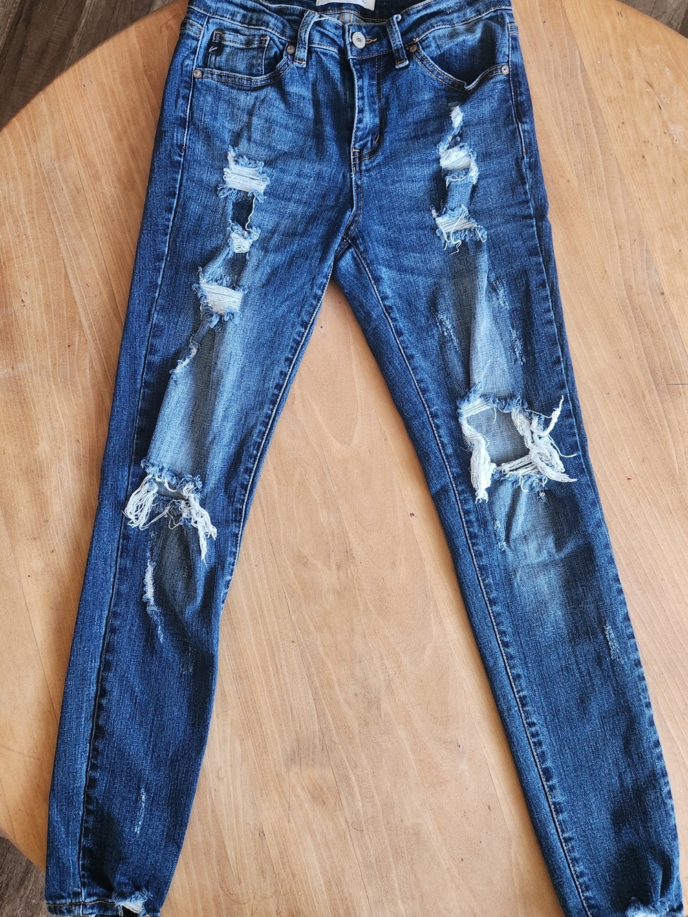 KanCan Dark Blue Distressed Skinny Jeans